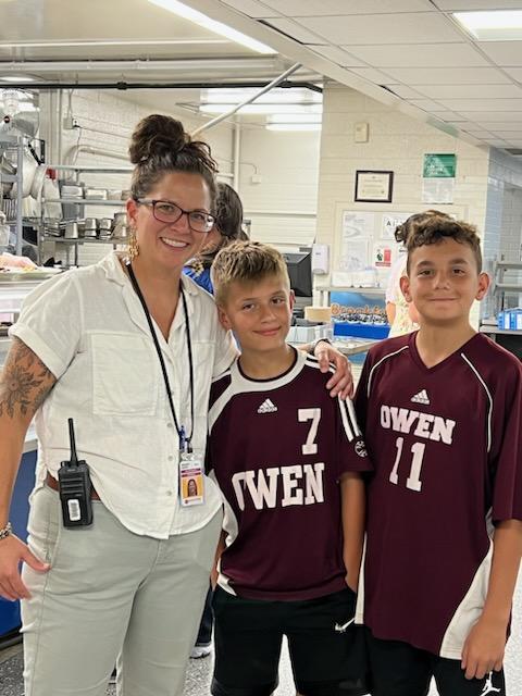 teacher with students at Owen