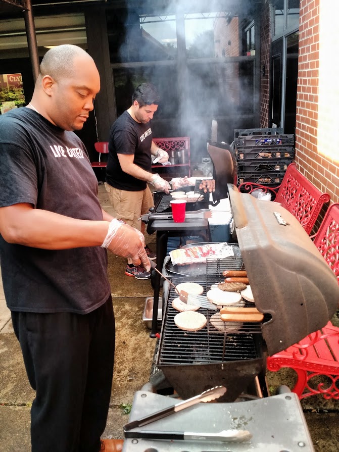Cooking for the crowd at Erwin Middle School