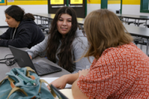 A student recived help from a volunteer tutor. 