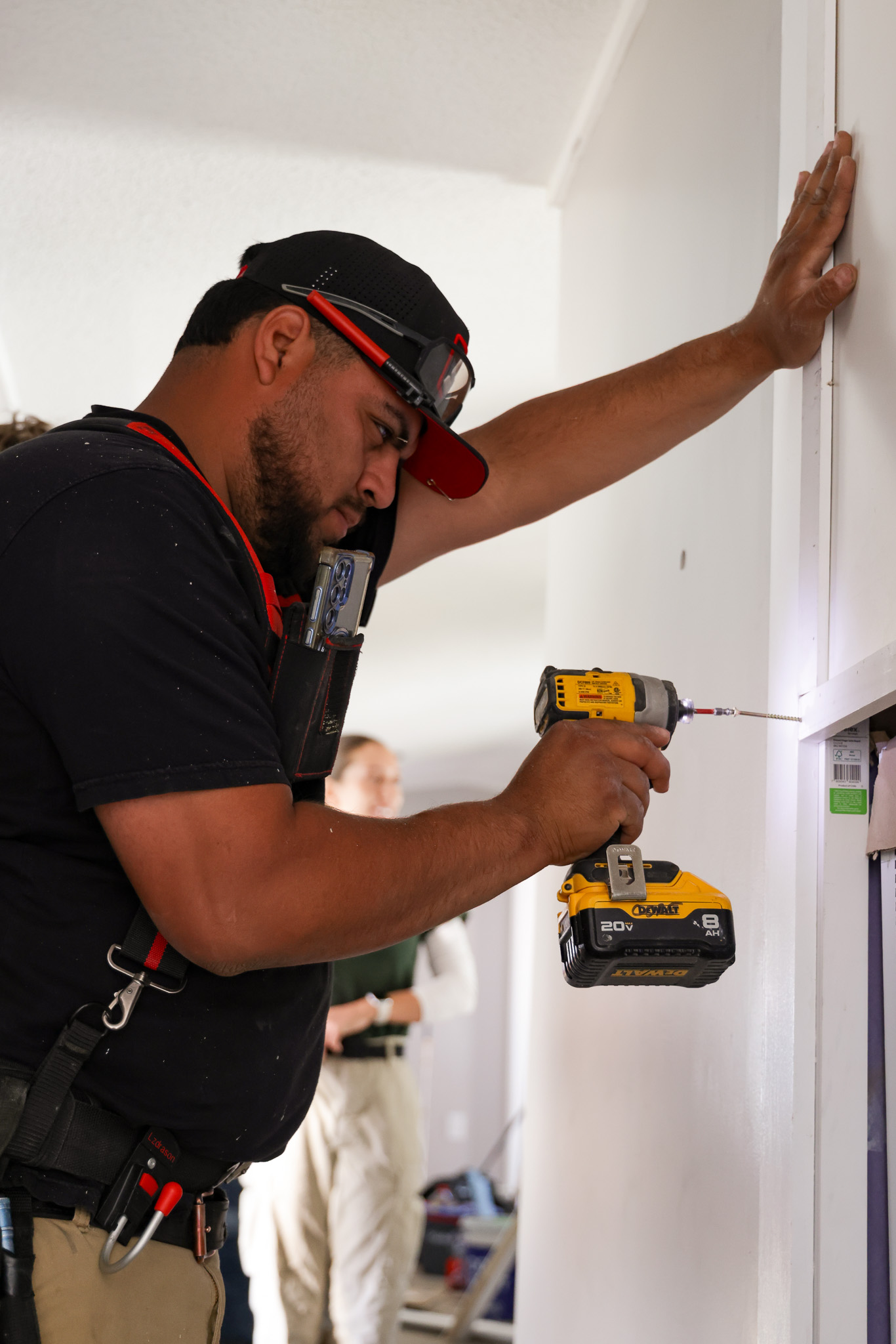 CORE team member works on a Swannanoa home after Helene