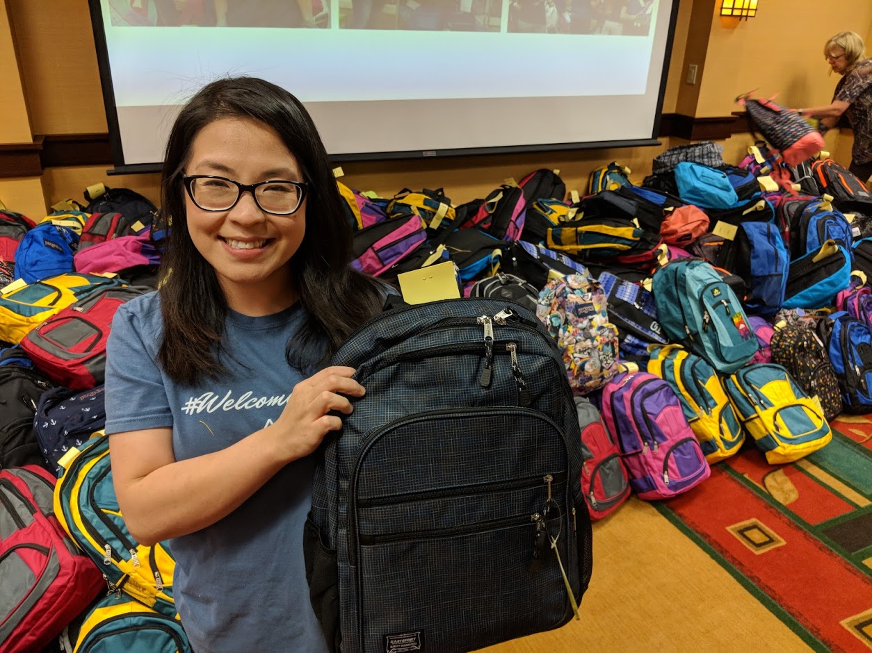 Maui volunteering at a United Way School Supply Drive